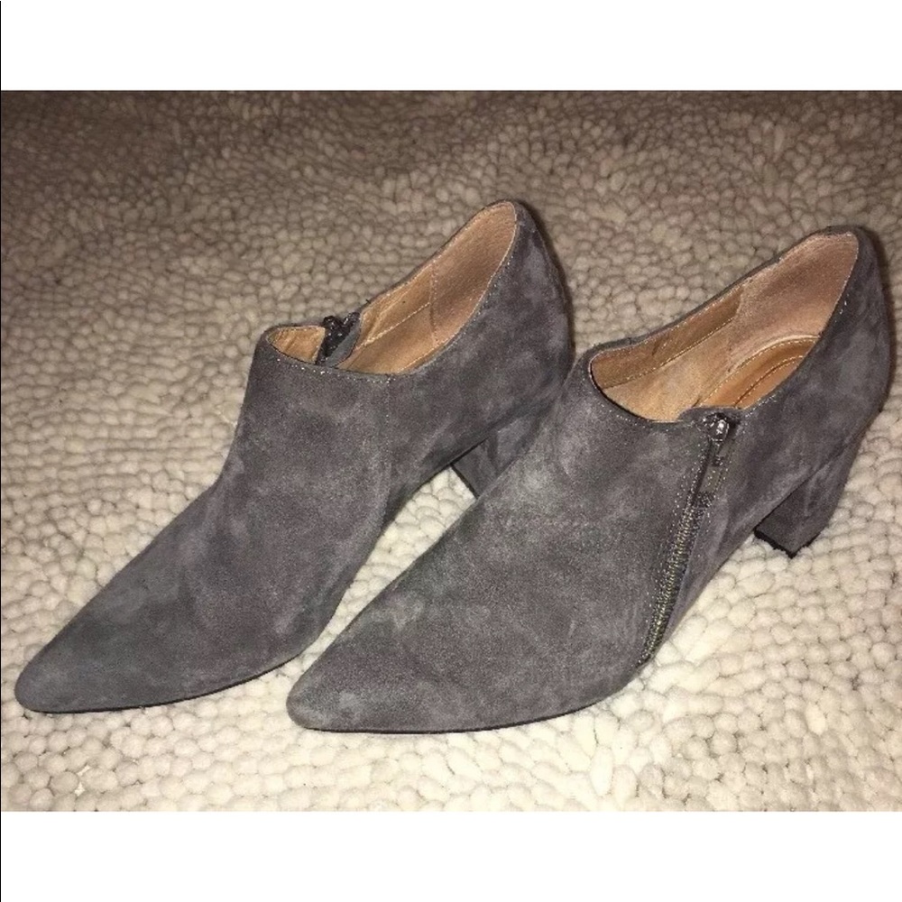 Coral Como Grey Suede Ankle Boots